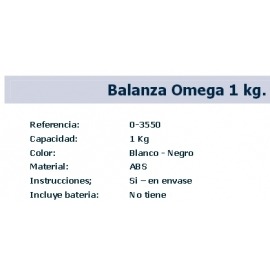 Balanza Omega 1 kg.