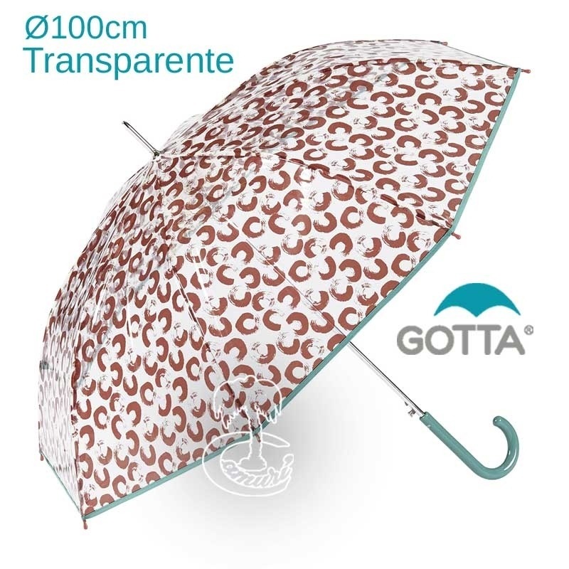 Paraguas transparente Estampado