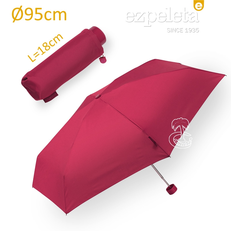 paraguas de bolso carmesí