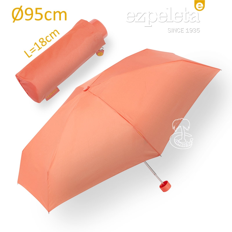 paraguas de bolso coral
